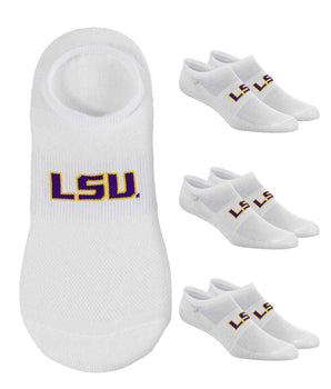 TCK socks LSU Tigers / One Size TCK LSU Tigers No Show Liner Socks (3-Pack)
