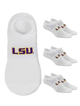 TCK socks LSU Tigers / One Size TCK LSU Tigers No Show Liner Socks (3-Pack)