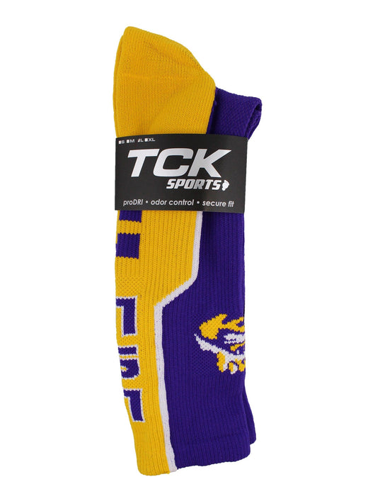 TCK socks LSU Tigers Perimeter Crew Socks