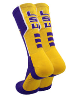 TCK socks LSU Tigers Perimeter Crew Socks