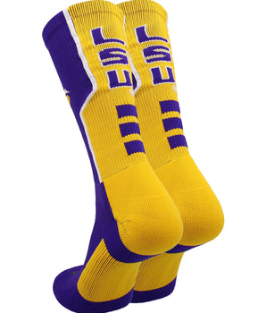TCK socks LSU Tigers Perimeter Crew Socks