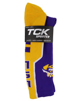 TCK socks LSU Tigers Perimeter Crew Socks