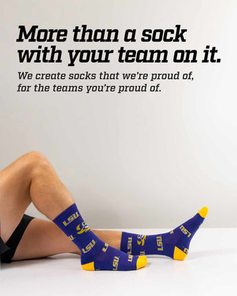 TCK socks LSU Tigers Socks Mayhem Crew Socks (Imported)