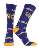 TCK socks LSU Tigers Socks Mayhem Crew Socks (Imported)