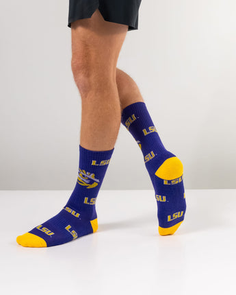 TCK socks LSU Tigers Socks Mayhem Crew Socks (Imported)