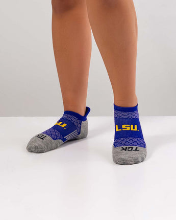 TCK socks LSU Tigers Tour No Show Tab Socks - Made in USA