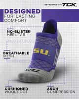 TCK socks LSU Tigers Tour No Show Tab Socks - Made in USA
