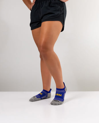 TCK socks LSU Tigers Tour No Show Tab Socks - Made in USA