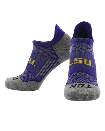 TCK socks LSU Tigers Tour No Show Tab Socks - Made in USA