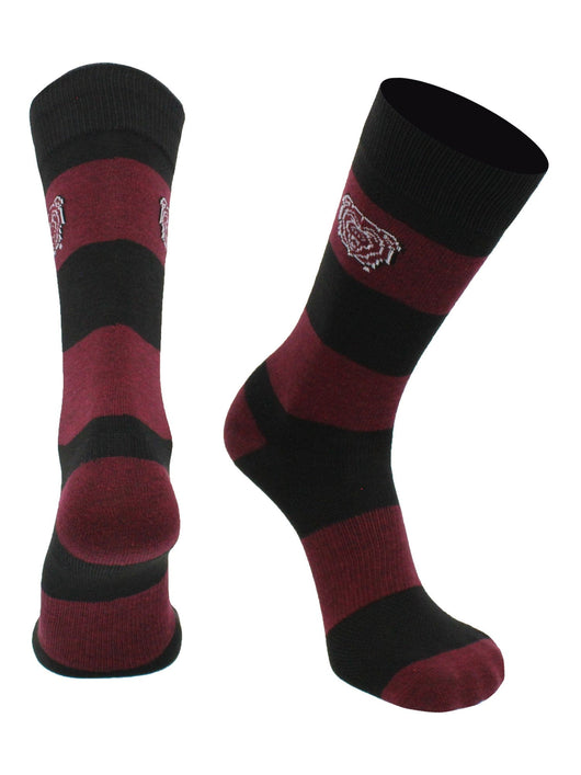 TCK socks Maroon/Black / Large Missouri State Bears Socks Game Day Striped Crew Socks