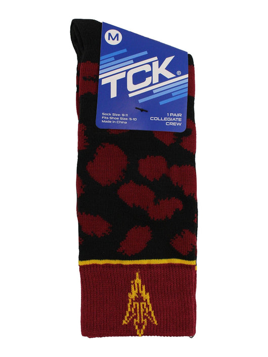 TCK socks Maroon/Black / Medium ASU Sun Devils Socks Womens Savage Crew Socks