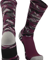 TCK socks Maroon Camo / X-Large Elite Woodland Camo Performance Crew Socks