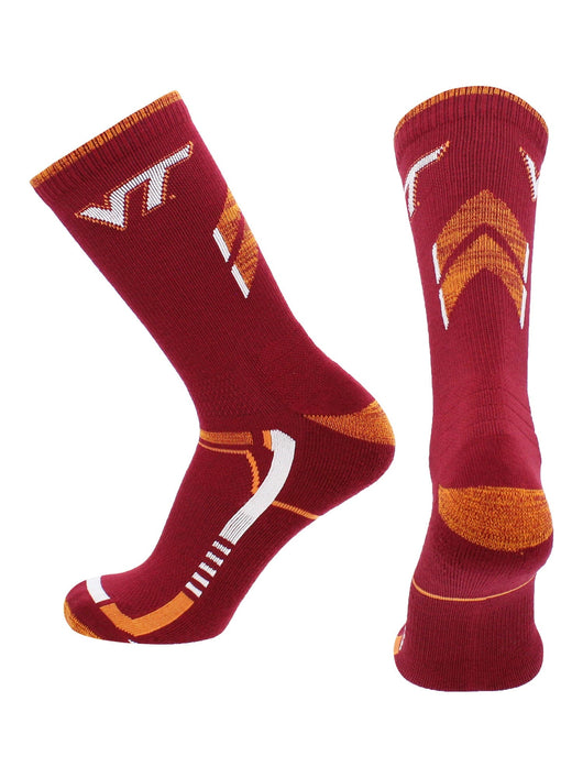 TCK socks Maroon/Gold / Large Virginia Tech Hokies Socks Virginia Tech University Hokies Champion Crew Socks