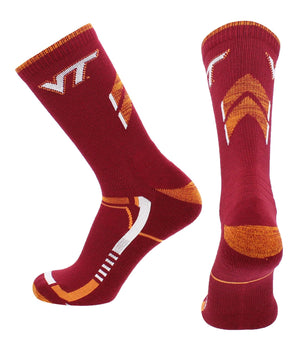 TCK socks Maroon/Gold / Large Virginia Tech Hokies Socks Virginia Tech University Hokies Champion Crew Socks