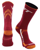 TCK socks Maroon/Gold / Large Virginia Tech Hokies Socks Virginia Tech University Hokies Champion Crew Socks