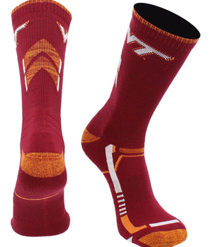 TCK socks Maroon/Gold / Large Virginia Tech Hokies Socks Virginia Tech University Hokies Champion Crew Socks