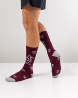 TCK socks Maroon/Grey/White / Medium Texas A&M Aggies Mayhem Crew Socks (Imported)