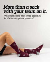 TCK socks Maroon/Grey/White / Medium Texas A&M Aggies Mayhem Crew Socks (Imported)