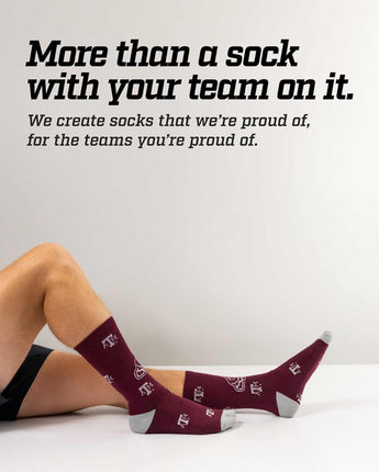 TCK socks Maroon/Grey/White / Medium Texas A&M Aggies Mayhem Crew Socks (Imported)