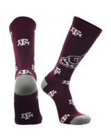 TCK socks Maroon/Grey/White / Medium Texas A&M Aggies Mayhem Crew Socks (Imported)