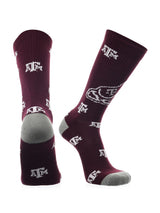TCK socks Maroon/Grey/White / Medium Texas A&M Aggies Mayhem Crew Socks (Imported)