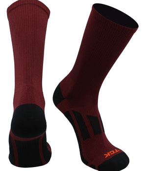 TCK socks Maroon / Large Elite Performance 2.0 Crew Socks For Sports