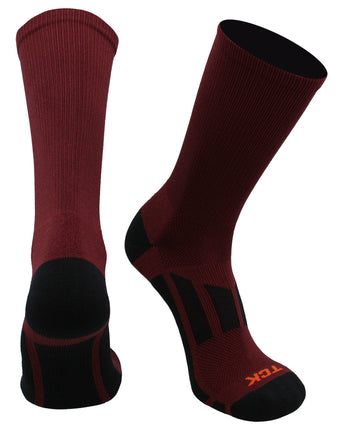 TCK socks Maroon / Large Elite Performance 2.0 Crew Socks For Sports