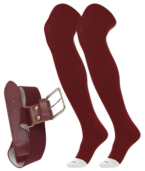 Prosport Over the Knee Socks and Belt | Uniform Combo Set