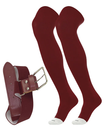 Prosport Over the Knee Socks and Belt | Uniform Combo Set