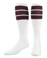 TCK socks Maroon / Small Retro 3 Stripe OTC Tube Socks