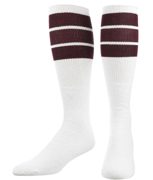 TCK socks Maroon / Small Retro 3 Stripe OTC Tube Socks