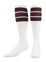 TCK socks Maroon / Small Retro 3 Stripe OTC Tube Socks