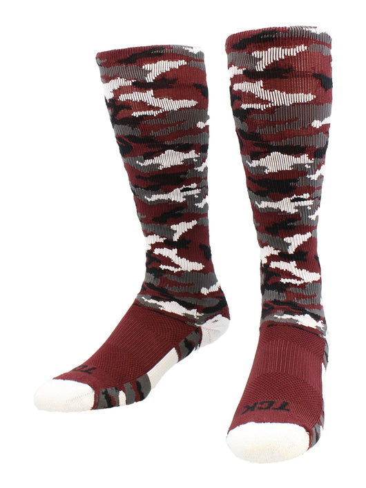 TCK socks Maroon/White Camo / Large Elite Performance Camo Over The Calf Socks