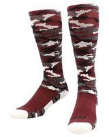 TCK socks Maroon/White Camo / Large Elite Performance Camo Over The Calf Socks