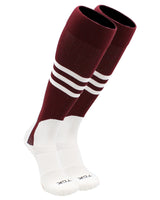 TCK socks Maroon/White / Large TCK Baseball Stirrup Socks with Stripes Pattern B