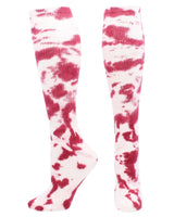 TCK socks Maroon/White / Small Tie Dye Multisport Tube Socks