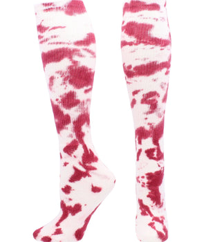 TCK socks Maroon/White / Small Tie Dye Multisport Tube Socks