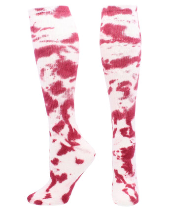 TCK socks Maroon/White / Small Tie Dye Multisport Tube Socks