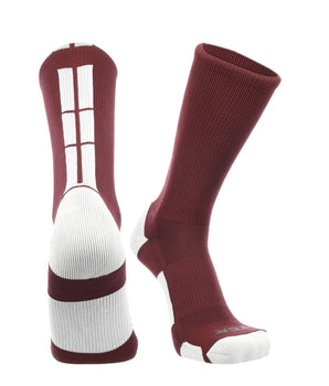 TCK socks Maroon/White / X-Large Crew Socks Baseline 3.0 Adult Sizes Team Colors