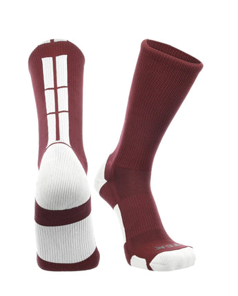 TCK socks Maroon/White / X-Large Crew Socks Baseline 3.0 Adult Sizes Team Colors
