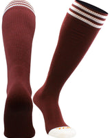 TCK socks Maroon/White / X-Small Prosport Striped Over the Calf Tube Socks