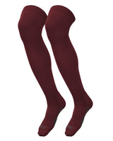 TCK socks Maroon / X-Large TCK Dugout Over the Knee Socks For Baseball, Softball, Football Solid Team Colors