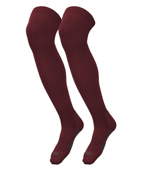 TCK socks Maroon / X-Large TCK Dugout Over the Knee Socks For Baseball, Softball, Football Solid Team Colors