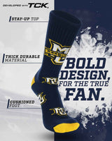TCK socks Marquette Golden Eagles Mayhem Crew Socks (Made in USA)