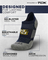 TCK socks Marquette Golden Eagles Tour No Show Tab Socks - Made in USA