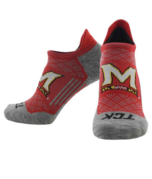 TCK socks Maryland Terrapins / Large Maryland Terrapins Tour No Show Tab Socks - Made in USA