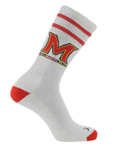 NCAA Vintage College Striped Socks - Maryland Terrapins (Large)