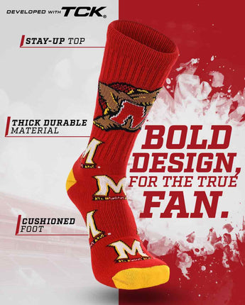 TCK socks Maryland Terrapins Mayhem Crew Socks (Made in USA)