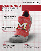 TCK socks Maryland Terrapins Tour No Show Tab Socks - Made in USA