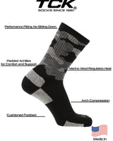 TCK socks Merino Wool Hiking Socks Crew Length